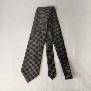 Donald J Trump Signature Collection Tie Silk Black Grey Office Necktie Casual